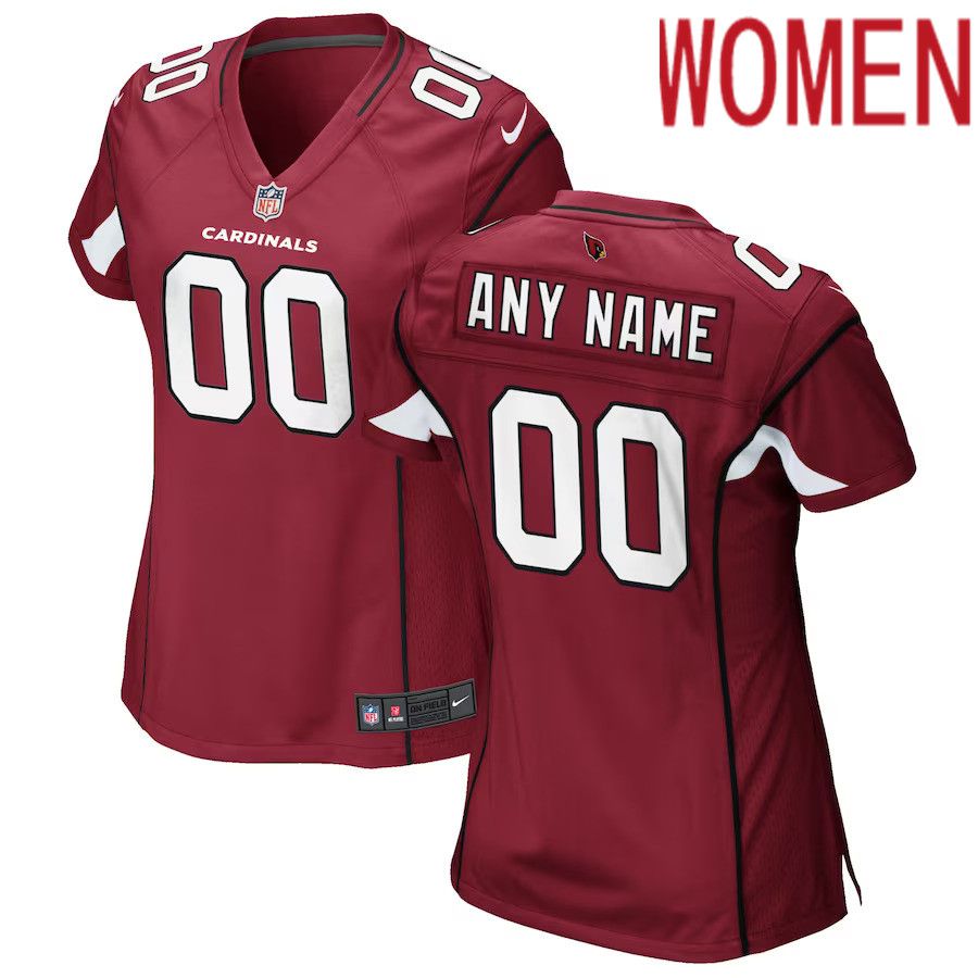 Women Arizona Cardinals Custom Nike Cardinal Game NFL Jersey